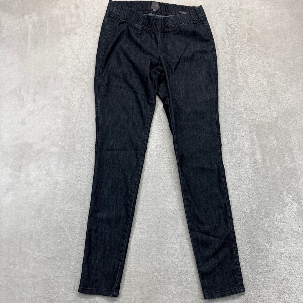 JAG Jeans Womens 2 Denim Leggings Dark Wash Indigo Pull On Elastic Waist Stretch